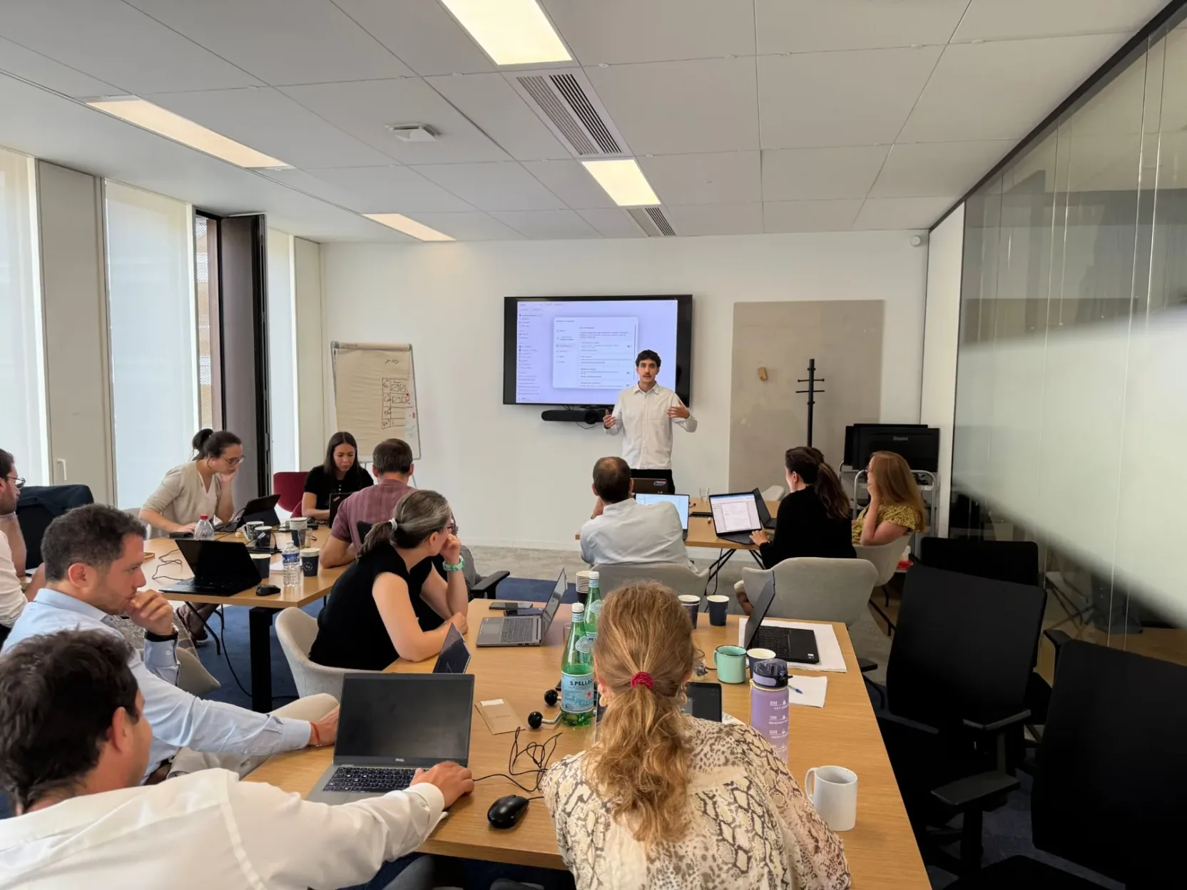 Claude workshop at a company led by the Tandem team, every participant on their own laptop